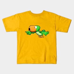 Pointing Green Parrot Kids T-Shirt